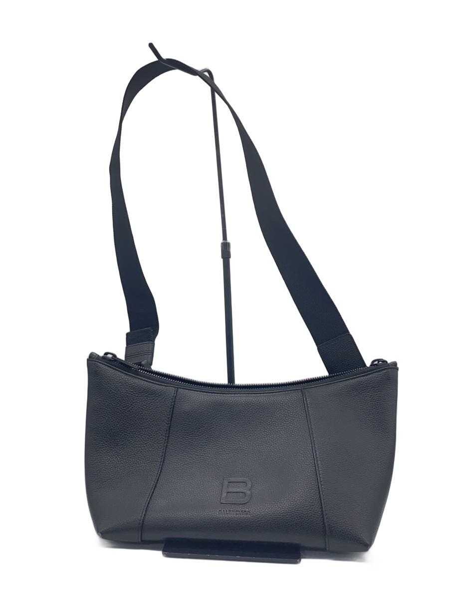 Balenciaga Black Leather Hourglass XL Womens Shoulder Bag Auth From Japan RIN