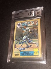 Beckett 10 Gem Mint Auto Danny Tartabull “Baby Bull” 1987 Topps Signed Card 867