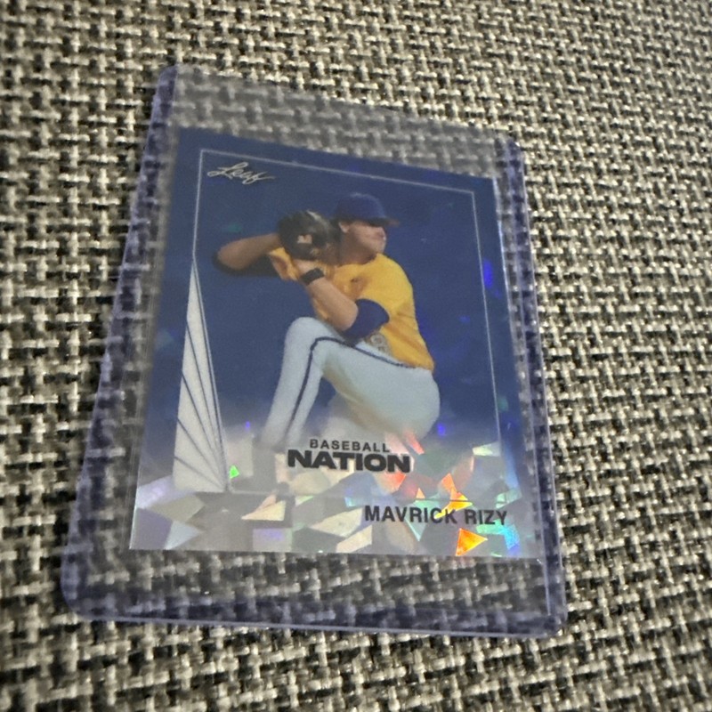 2026 Leaf Baseball Nation LSU MAVRICK RIZY 1990 Mini Blue Crystal Refractor /35
