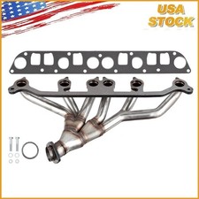 For 91-99 Stainless Manifold Header 1-2-6 Jeep Wrangler Cherokee 4.0l Tj Yj Xj
