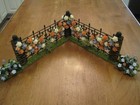 Rose Covered Corner Victorian Fence w/2 Garden Beds 1:12 dollhouse miniature #1 — photo 1