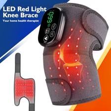 Cordless Knee Massager Red Light Therapy Heating Vibration for Joint Pain Relief