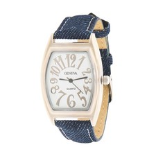 Geneva Blue Denim Women's 32mm Fashion Watch