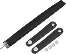 Black Leather Harness Shoulder and Wrist Straps for 48/60 Bass Accordions, 3-Pac