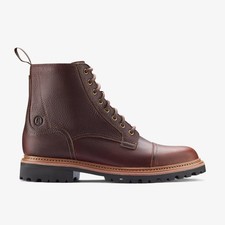Image of Clarks Mens Clarkridge Hi Tan Leather Ankle Boots Oiled Leather Casual