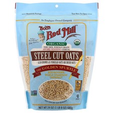 Organic Steel Cut Oats, Whole Grain, 24 oz 680 g 