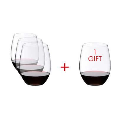 RIEDEL 7414/0 The O Wine Tumbler Cabernet/Merlot Wine Glass, 22 fl. oz, 4 Pack