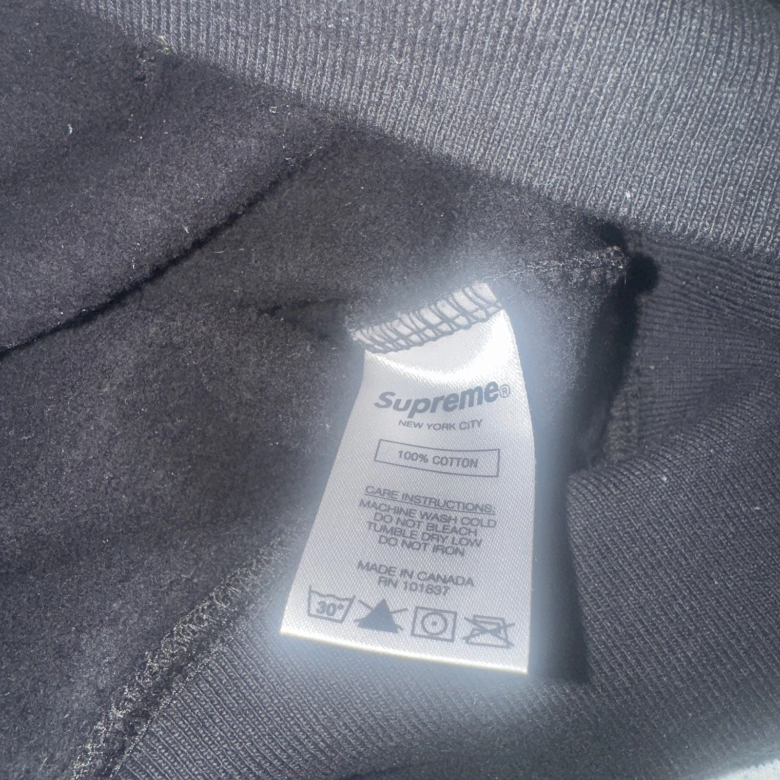 Supreme Franklin Felpa con Cappuccio SS20 Nera Media