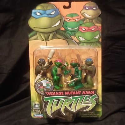 Playmates TMNT Toddler Turtles 4-Pack Leo Raph Mikey Don Boxed MPN 53011