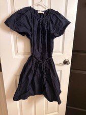 Ulla Johnson Black 100% Cotton Dress with Belt Cottagecore Size 0