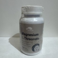 Magnesium L-Threonate 120 Vegan Capsules VPKIN Dietary Supplement BB 03/2027