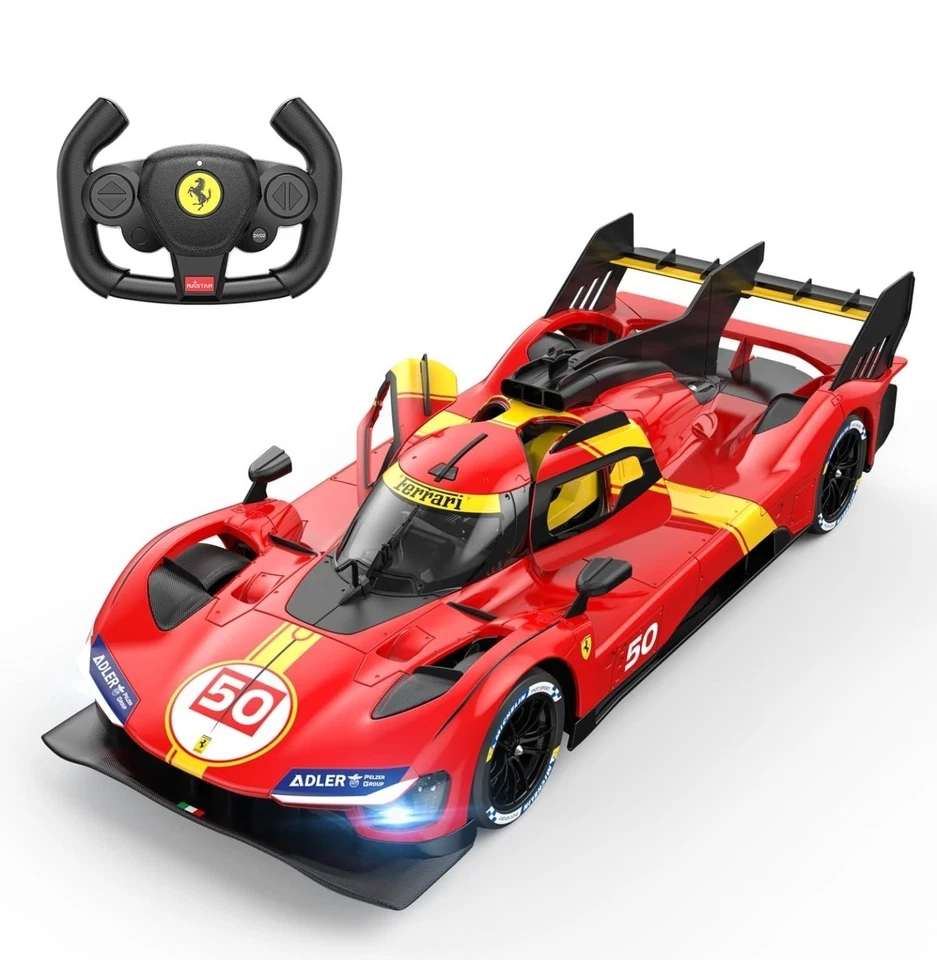 Ferrari Le Mans 499P Remote Control Car - Red RC Race Toy Vehicle Gift 1:14 New - Image 2 of 4