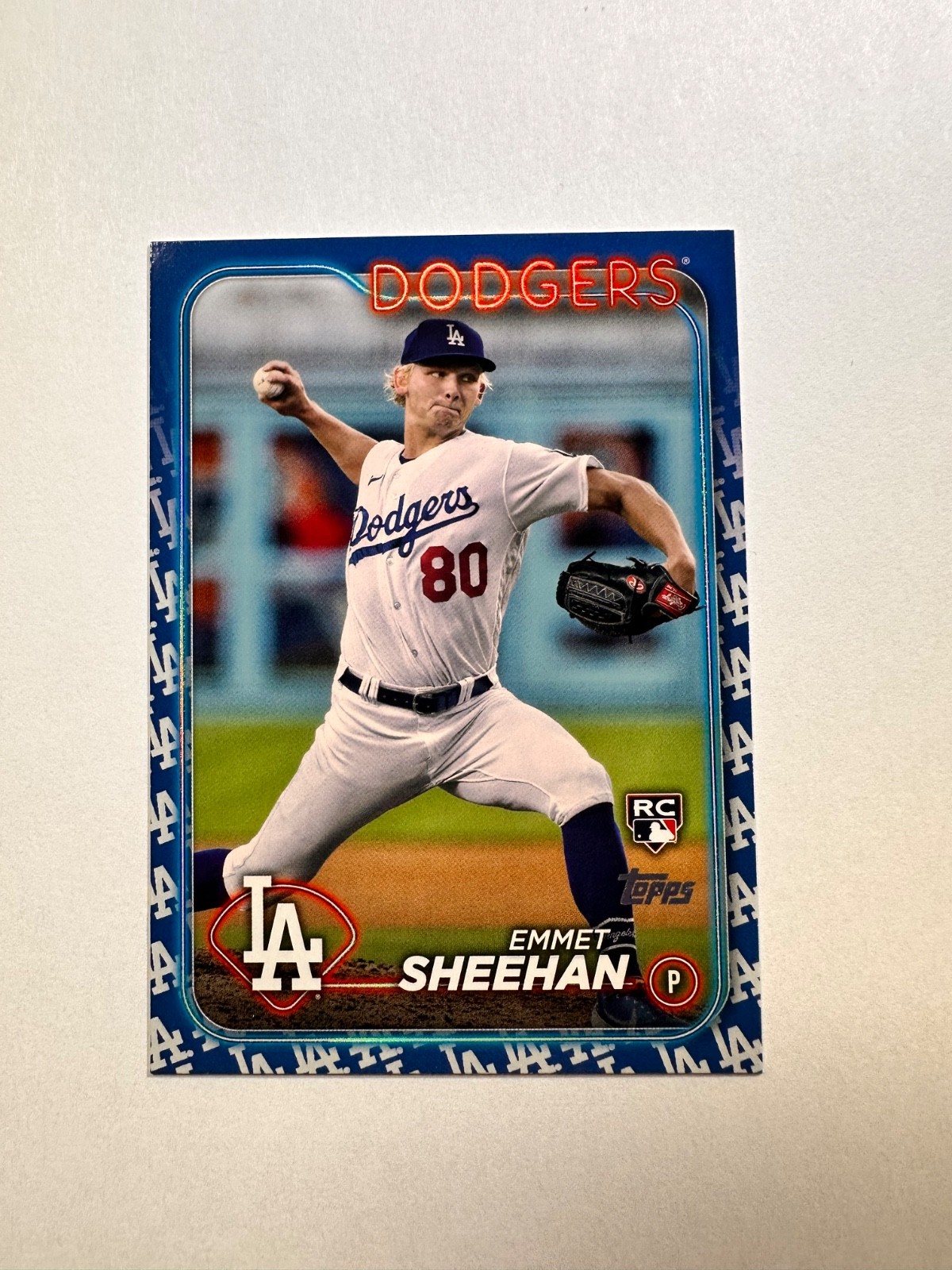 2024 Topps Series 1 - Emmet Sheehan #283 Team Color Border (RC) Dodgers