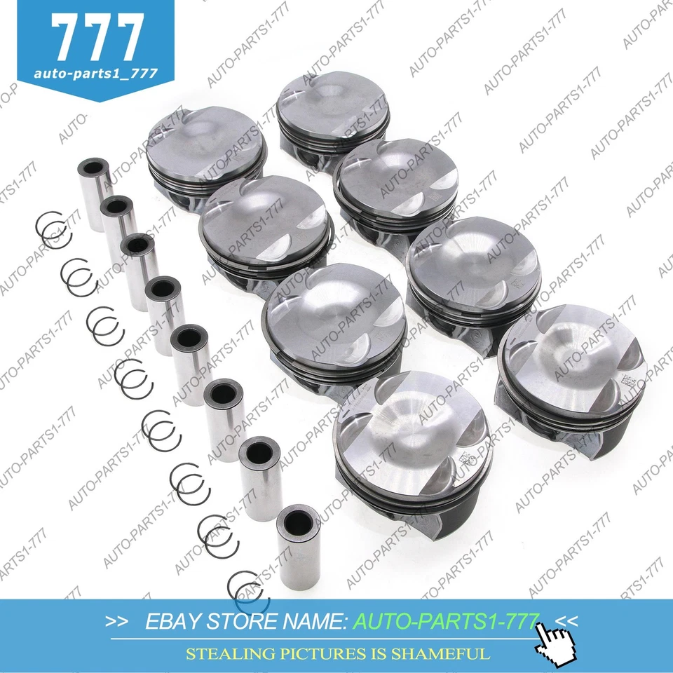 Conjunto de pistón de motor 8X para Mercedes-Benz C63 AMG GT63 E63 GLC63 G63 S63 4,0 L Foto 2 de 4
