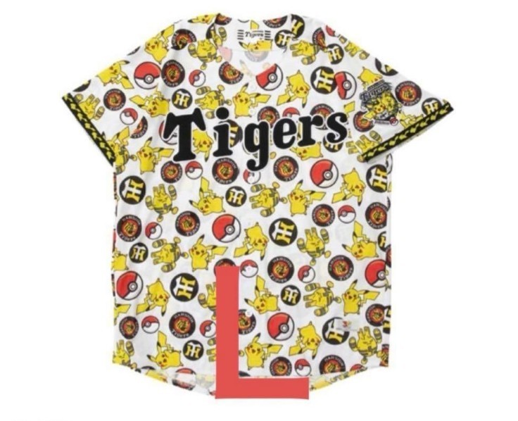 Pokemon x Hanshin Tigers Collaboration Uniform Jersey L Size