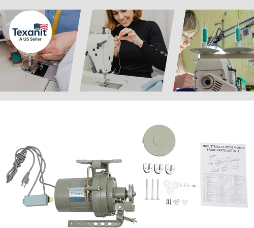 Electric Industrial Sewing Machine Motor, 400W 1/2HP Brushless Motor Clutch Spee - 第 3/12 張圖片