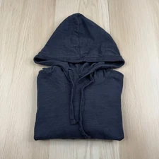 Faherty Sunwashed Mens Navy Blue Organic Cotton Outdoor Pullover Hoodie Size XL