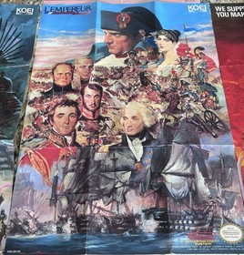 Nintendo NES Poster Lot Of 4. L&rsquo;Empereur, Nobunaga 2, Romance of The 3 Kingdoms