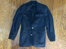 Burberry London Navy Pure Wool Notch Lapel Single Breasted Blazer Size 37 R