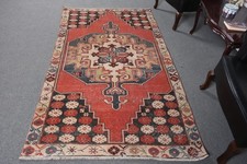 Turkish Vintage Rug 4,3x7,4 ft (130x226 cm), ...