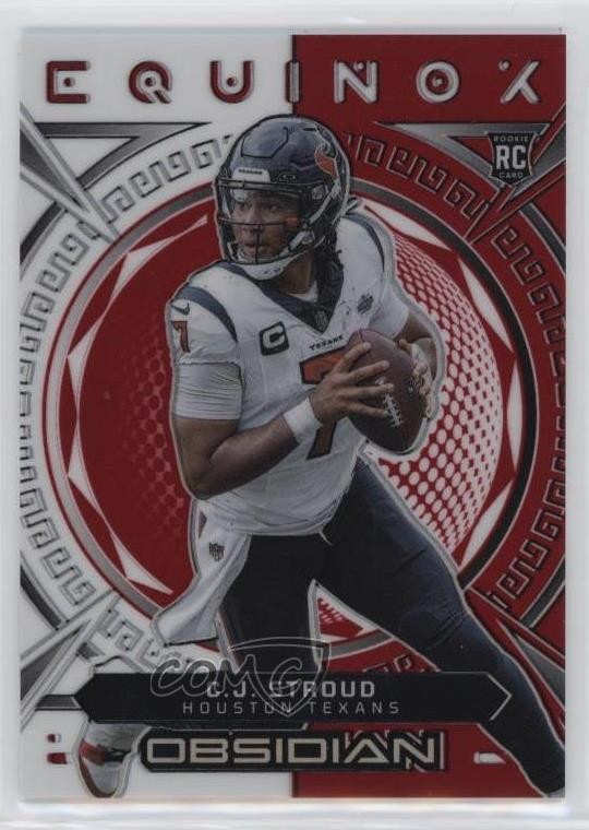 2023 Obsidian Equinox Asia Red Flood Electric Etch CJ Stroud #10 Rookie RC v9t
