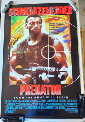 PREDATOR ORIGINAL ROLLED 27x41 MOVIE POSTER 1987 ARNOLD SCHWARZENEGGER MINT