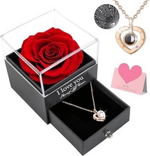 Forever Rose Gifts, Valentine's Day Preserved Eternal Rose Flower Gift Box with 