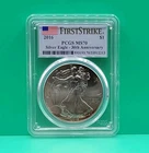 2016 $1 American Silver Eagle PCGS MS70 First Strike 30th Anniversary Toning