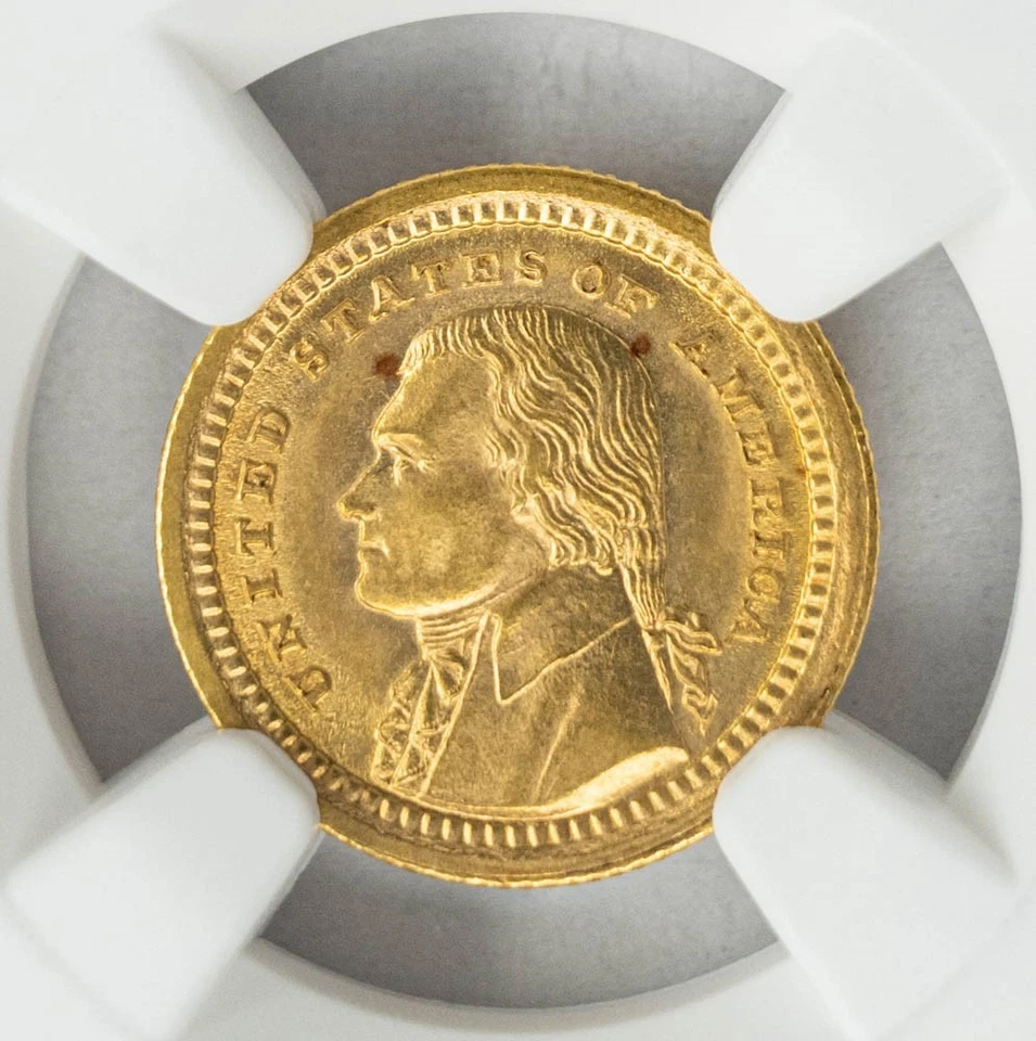 1903 $ Gold Jefferson Dollar Louissiana Purchase MS67 NGC 949569-21 - Image 3 of 4