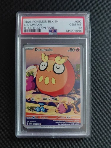 Pokemon Black Bolt Darumaka Card 97/86 PSA 10