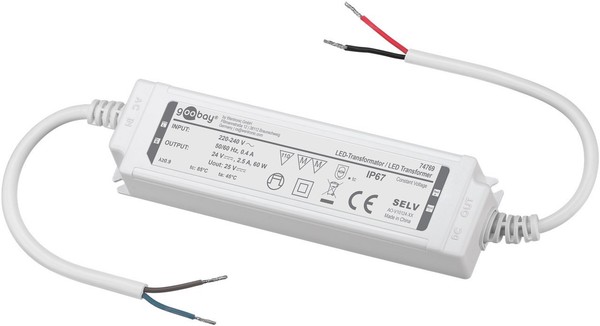 Goobay® Led-Trafo 24 V (Dc), 60 W, IP67 Konstantspannungstrafo (Cv)-image