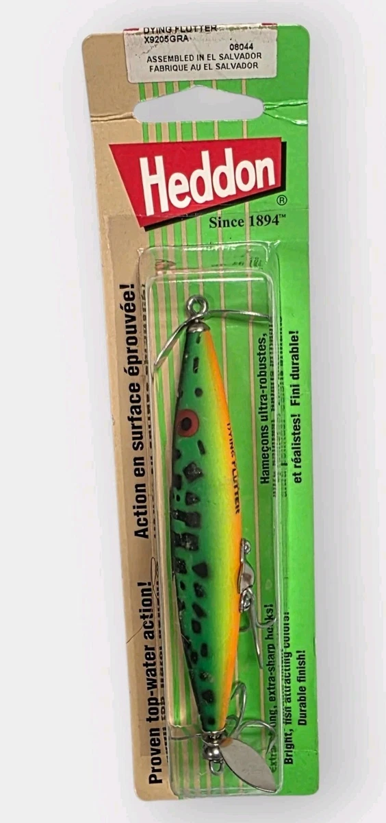 Vintage Heddon DYING FLUTTER #9205Y. Yellow Flash colored