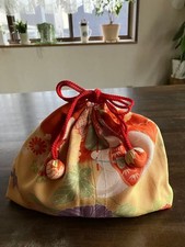 Kimono remake drawstring bag