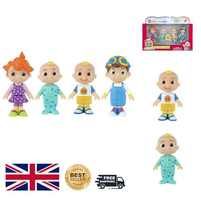 Interaktive Cocomelon 4 Figuren Pack - 3 Zoll Figuren für Babys & Kleinkinder