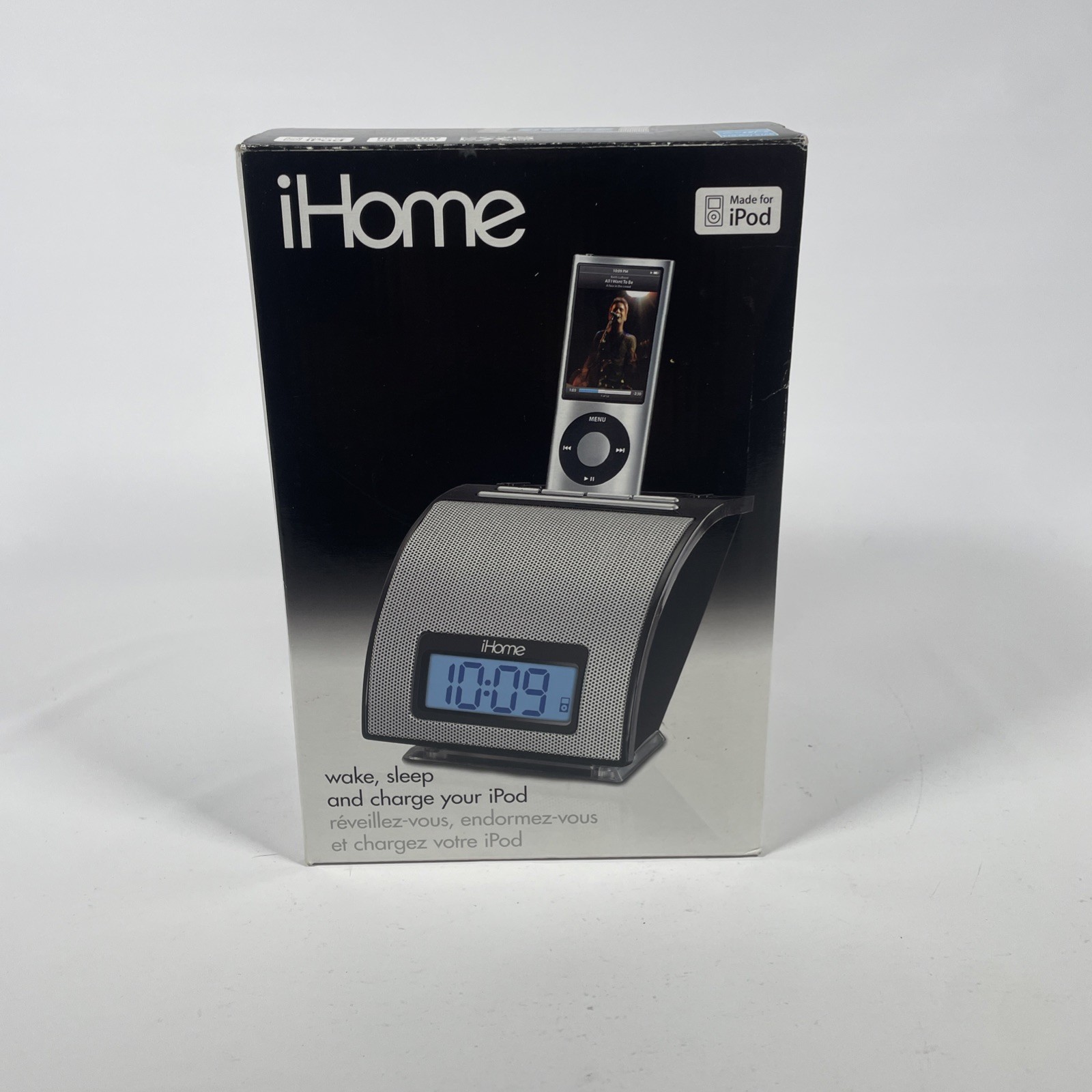 iHome iH110 Dual Alarm Clock Radio 30-Pin iPod iPhone Dock AM Antenna
