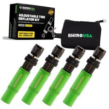 Adjustable Tire Deflator Kit 4-Pack - 10-30 PSI Air Down Tool Green