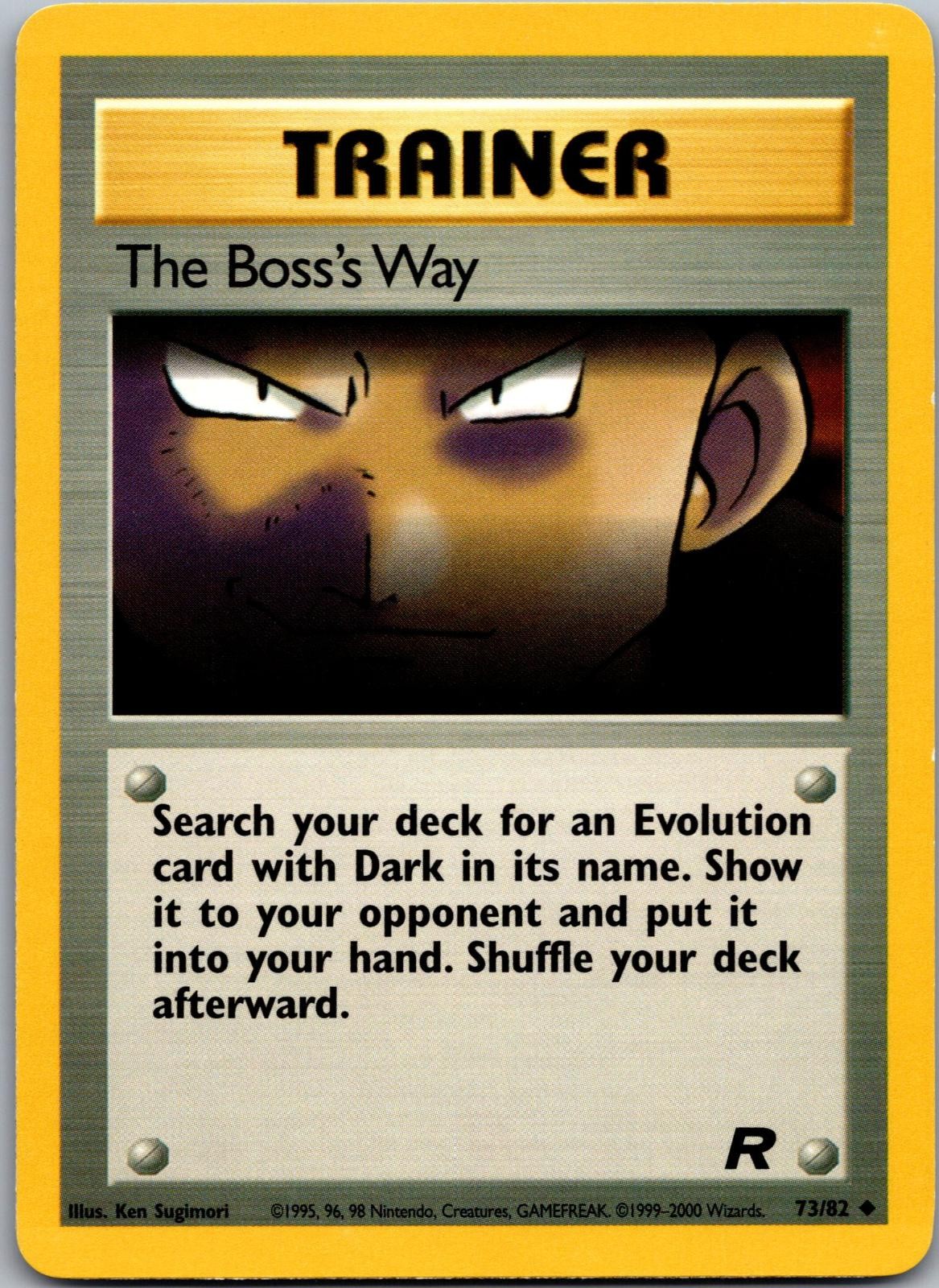 The Boss's Way 73/82 Uncommon Team Rocket Pokemon Near Mint