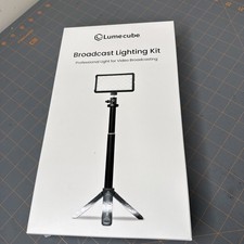 LUMECUBE LC-BLK Broadcast Lighting Kit Professional Video Light 4 Streaming NEW