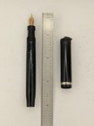 Parker DQ Striped Black Hard Rubber Fountain Pen 14k Soft Gold Nib Restored — photo 3