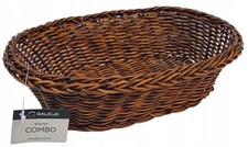 Korb für Tisch Brot Besteck Oval Braun Kunststoff