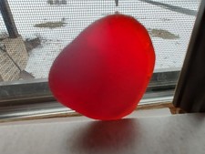 Genuine Sea Glass Beautiful Fire Red/Orange Jumbo 36 Gram