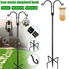 76 in Bird Feeder Pole Wild Hanging Kit Planter Feeding Station w/ 5 Prongs Base