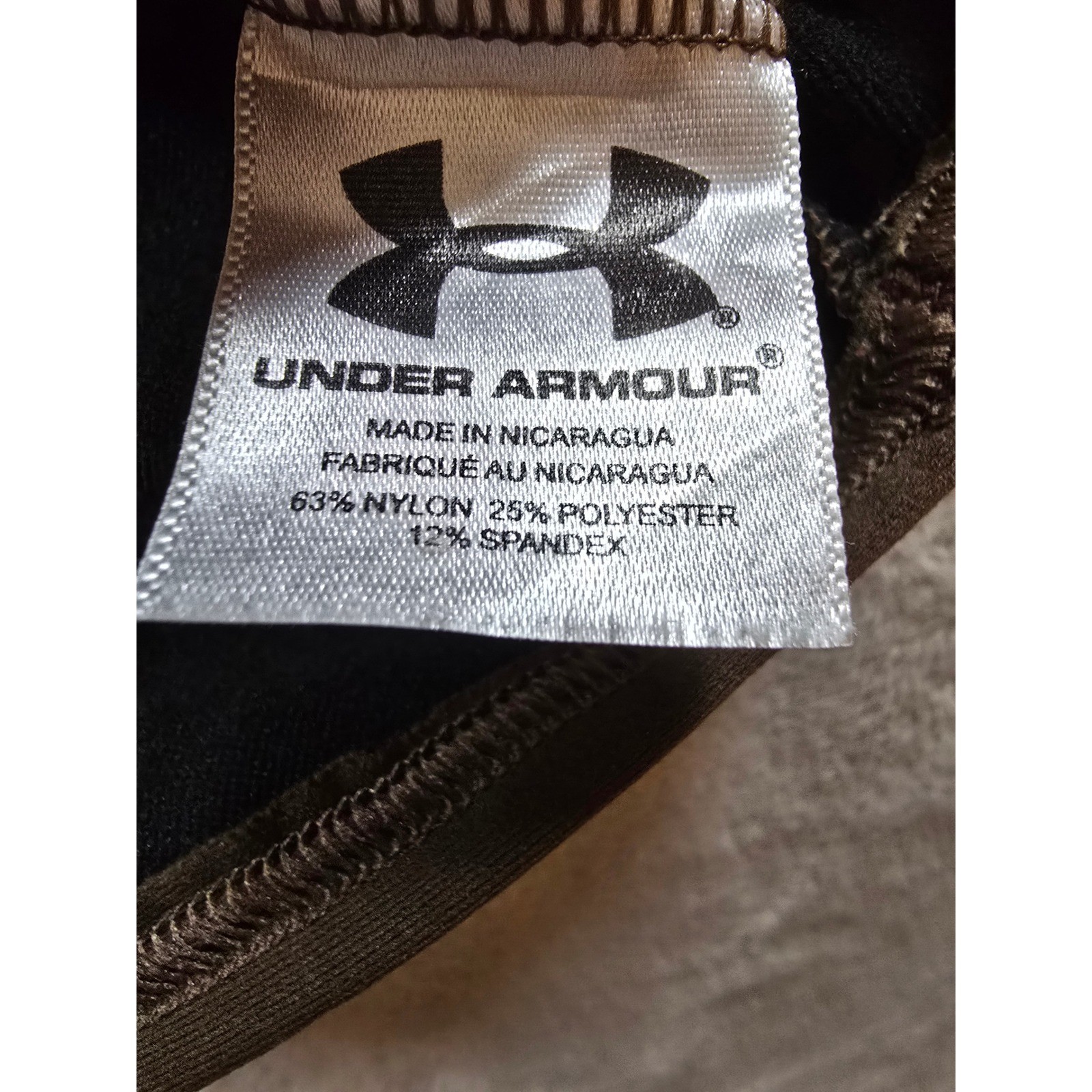 Under Armour Turtleneck Base Layer Shirt Mens L Fit M/S Brown Compression thumbnail 5