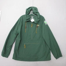 LL Bean Mountain Classic Anorak Jacket Men Large Green Wind Water Resistant NWT