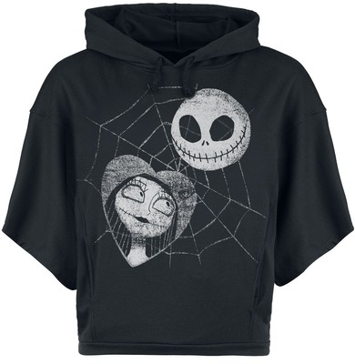 The Nightmare Before Christmas Kapuzenpullover Damen Jack & Sally schwarz