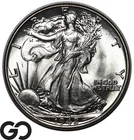 1942 Walking Liberty Half Dollar, Swirling Luster, Superb Gem BU++