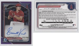 2024 Bowman Chrome Prospect Purple Refractor /250 Barrett Kent #CPA-BK Auto