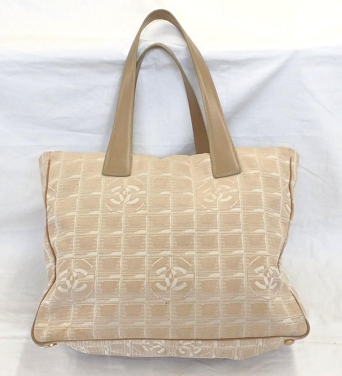 Chanel Travel Line MM Tote Bag in Black Caviar Leather