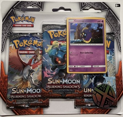 Pokémon Sun & Moon Burning Shadows 3 Booster Packs with Cosmog Promo  820650802324| eBay