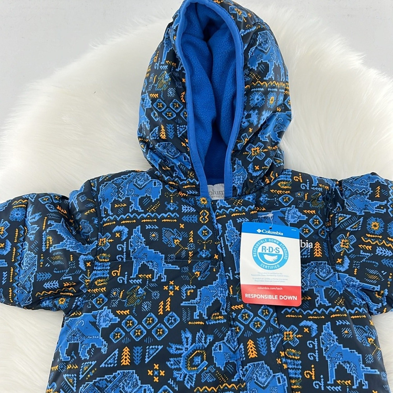 Columbia Snuggle Bunny Bunting Youth 3-6 Months - Blue Multi - New with tags thumbnail 2